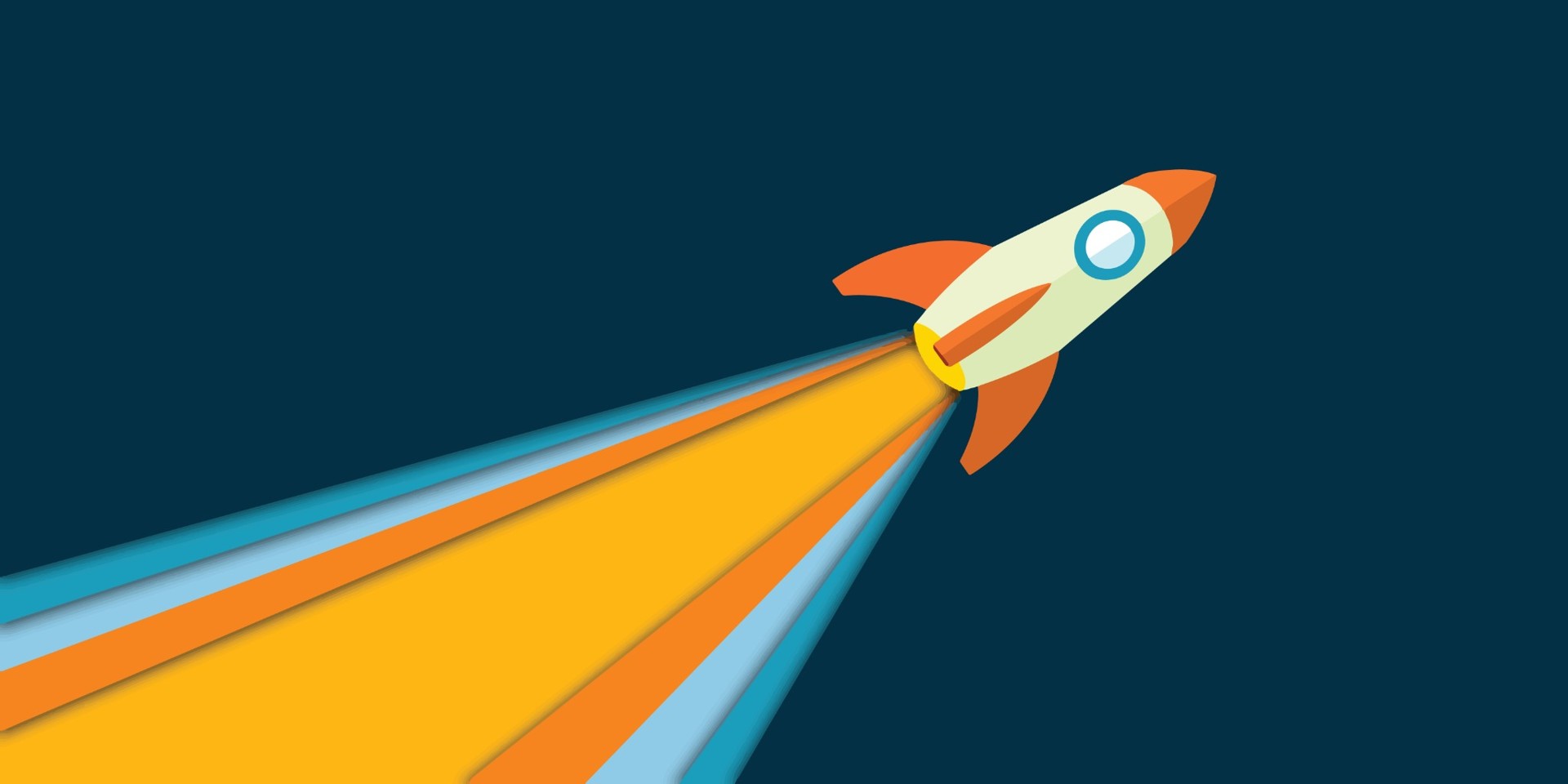 Visueel beeld van een raket die de lucht in schiet